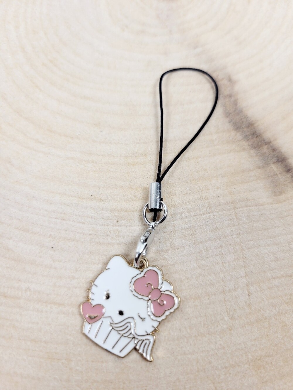 2/$20 Brand New Hello Kitty White Angel Muffin Key & Phone Charms Keychain